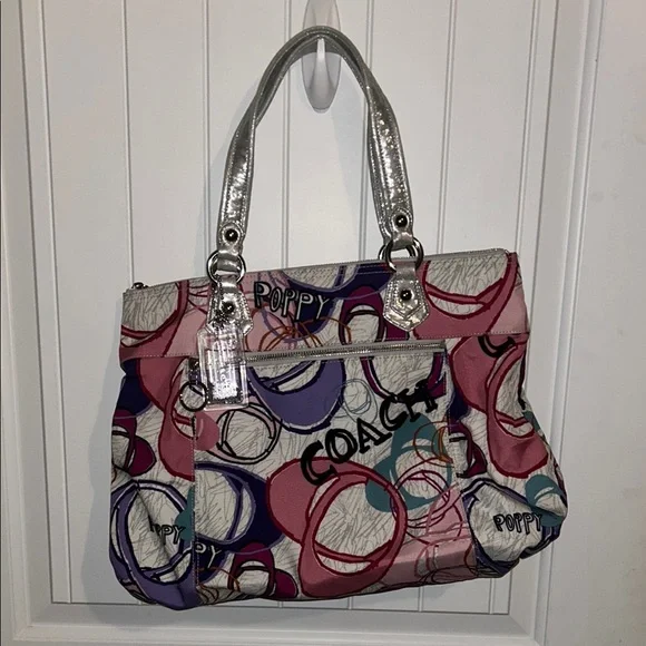 Coach Poppy Multicolor Tote Bag - Picture 2 of 6